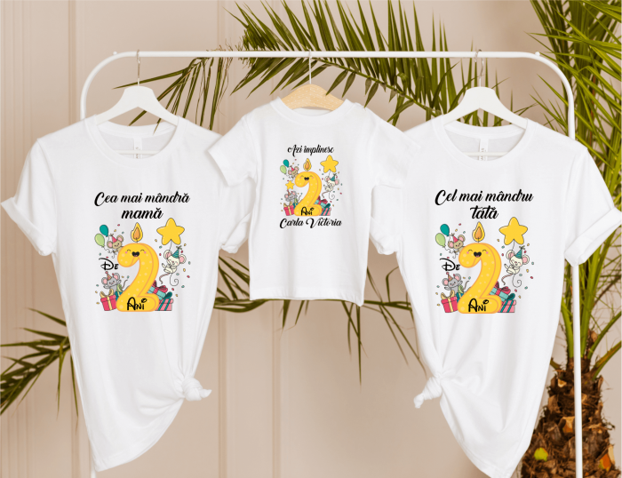 Set tricouri personalizate aniversare - Cel mai mândru tată - Cea mai mândră mama [1]