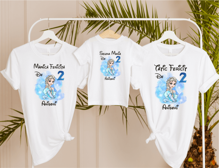 Set tricouri personalizate aniversare - Elsa [1]