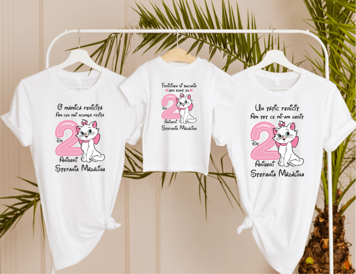 Set tricouri personalizate aniversare - Pisicuța Marie [1]
