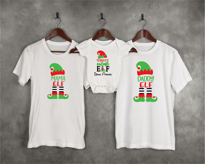 Set tricouri personalizate - Crăciun - Elf - Model fetiță [1]