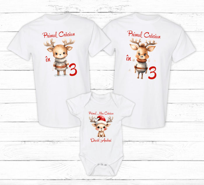 Set tricouri personalizate - Crăciun - Reni - Model 12 [1]