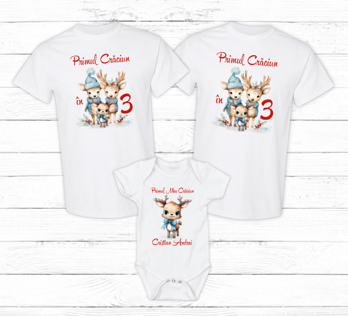 Set tricouri personalizate - Crăciun - Reni - Model 7 [1]