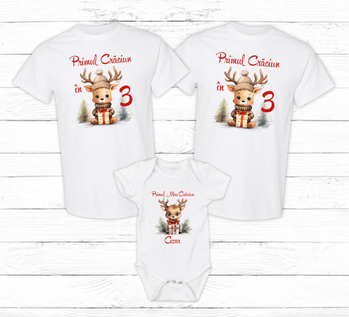 Set tricouri personalizate - Crăciun - Reni - Model 9 [1]