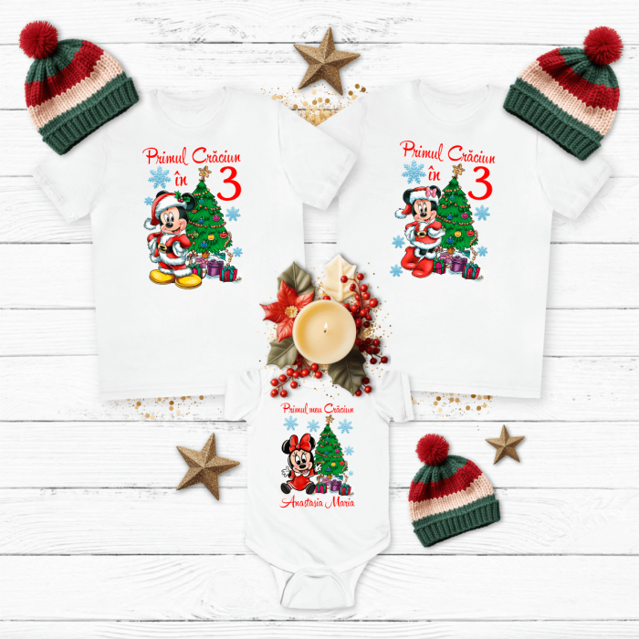 Set tricouri personalizate pentru Crăciun - Baby Minnie - Model 1 [1]