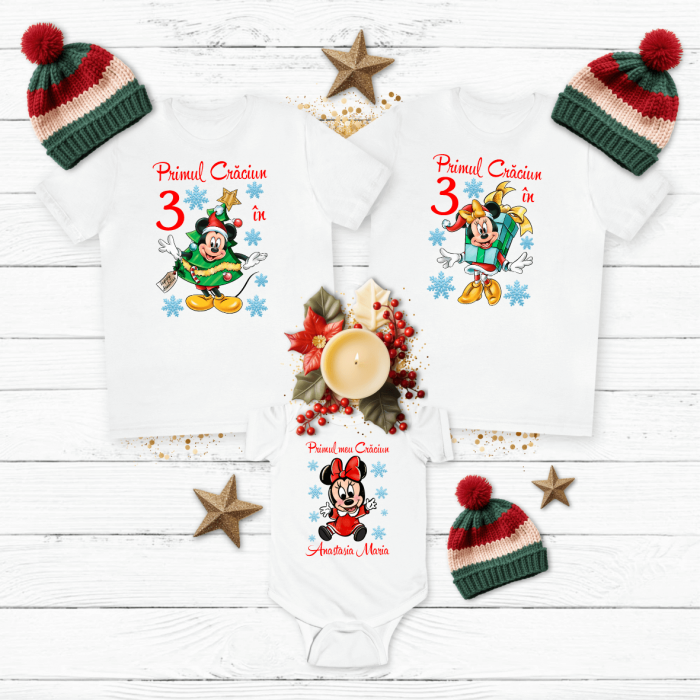 Set tricouri personalizate pentru Crăciun - Baby Minnie - Model 2 [1]