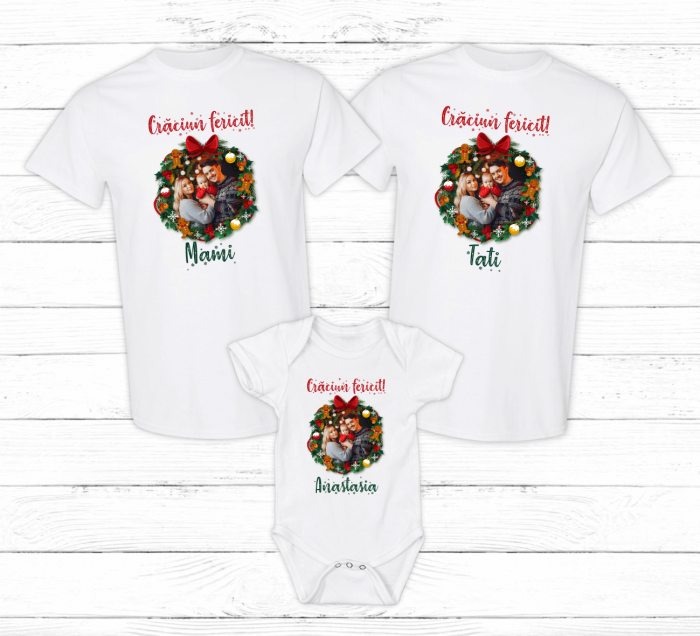 Set tricouri personalizate pentru Crăciun - Poză - Familie [1]