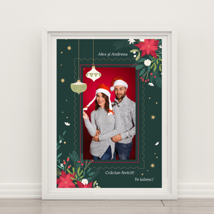 Tablou A4 personalizat cu poză și mesaj - Crăciun [1]