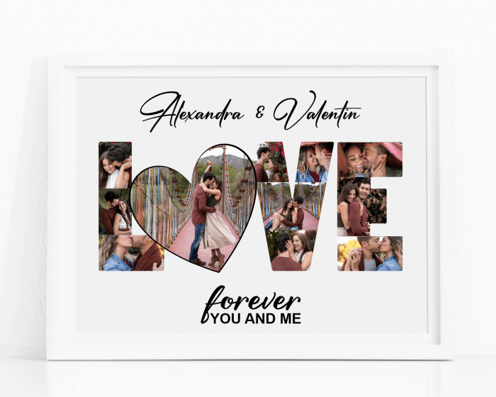 Tablou personalizat A4 - Poze - Nume - Love [1]