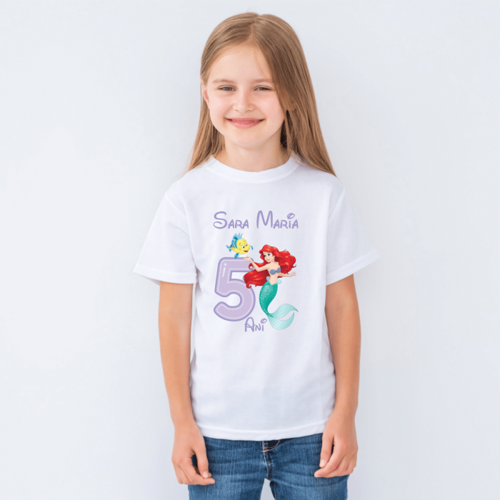Tricou copil personalizat - aniversare - Mică Sirenă [1]