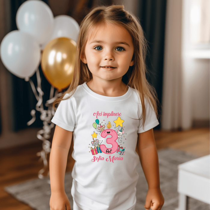 Tricou personalizat - Aniversare - Model fetiță [1]