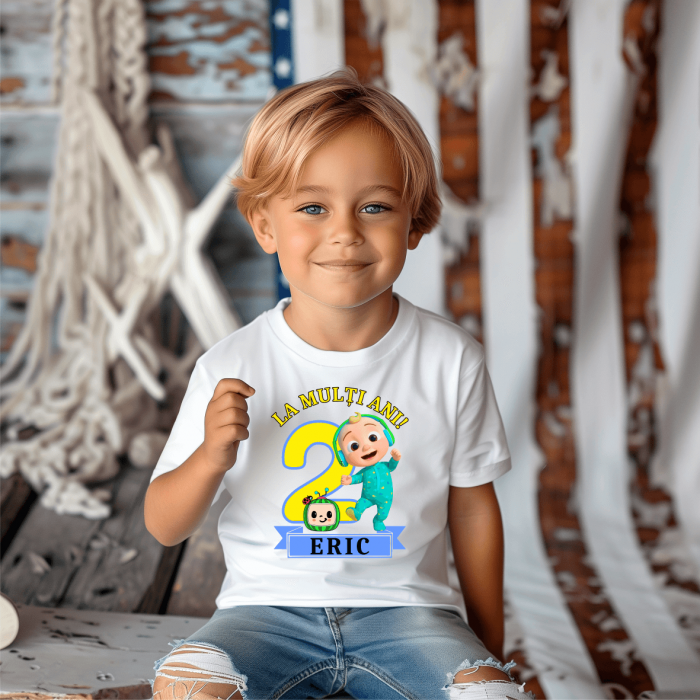 Tricou personalizat copil aniversare - Cocomelon [1]
