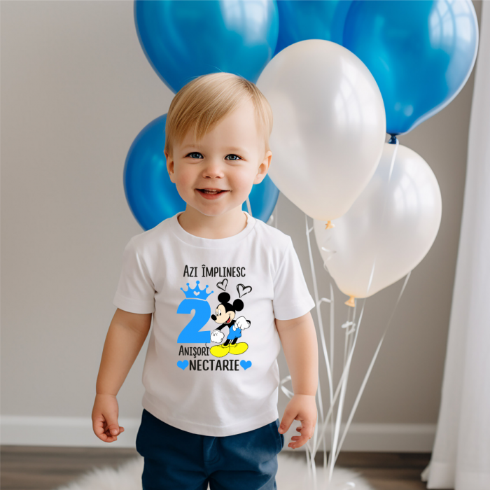 Tricou personalizat copil aniversare - Mickey [1]