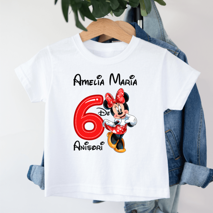 Tricou personalizat copil aniversare - Minnie [1]