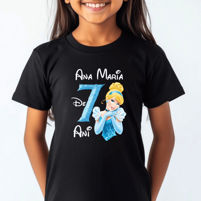 Tricou personalizat copil aniversare - Prințesa Cenușăreasa [2]