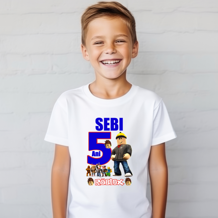 Tricou personalizat copil aniversare - Roblox [1]