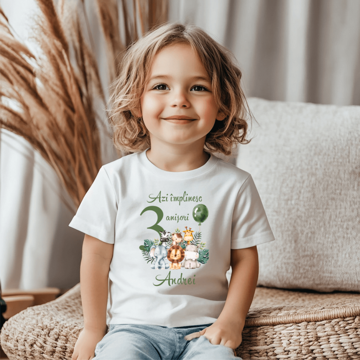 Tricou personalizat copil aniversare - Safari - M4 [1]