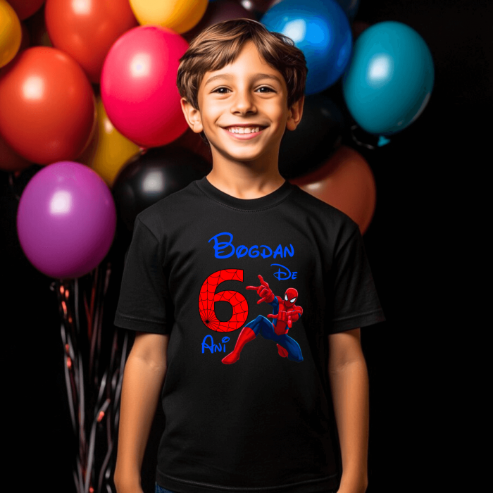 Tricou personalizat copil aniversare - Spiderman [2]