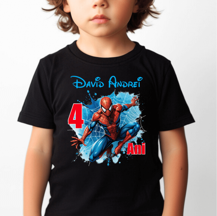 Tricou personalizat copil aniversare - Spiderman - M5 [2]