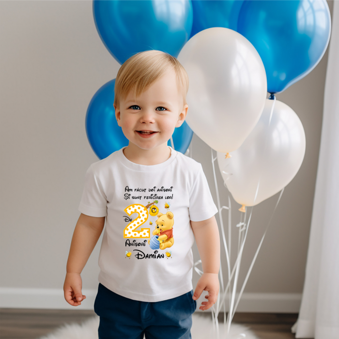 Tricou personalizat copil aniversare - Ursulețul Winnie [1]