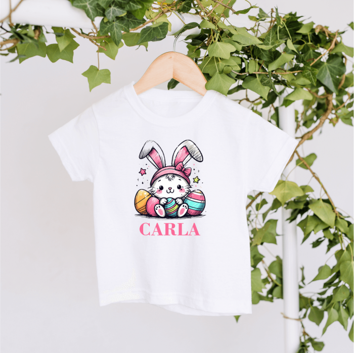 Tricou personalizat copil - Paște - Iepuraș - Model fetiță [1]