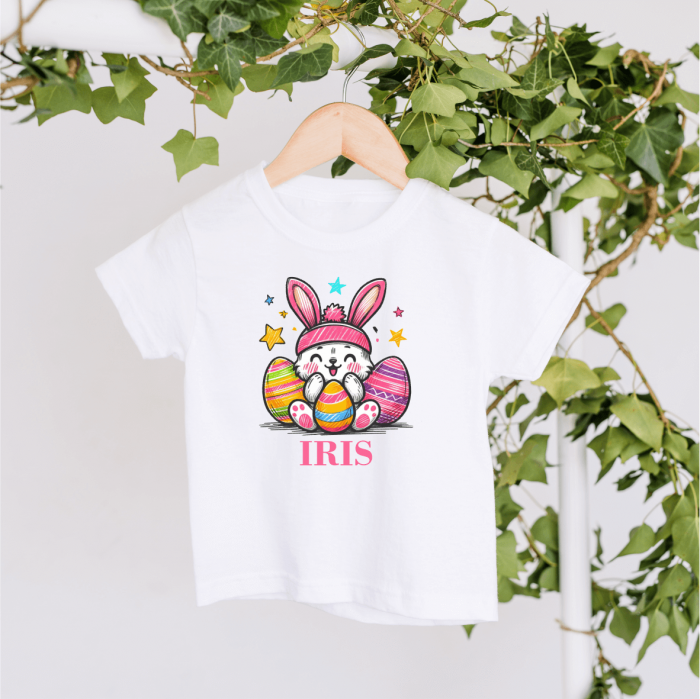 Tricou personalizat copil - Paște - Iepuraș - Model fetiță - M3 [1]