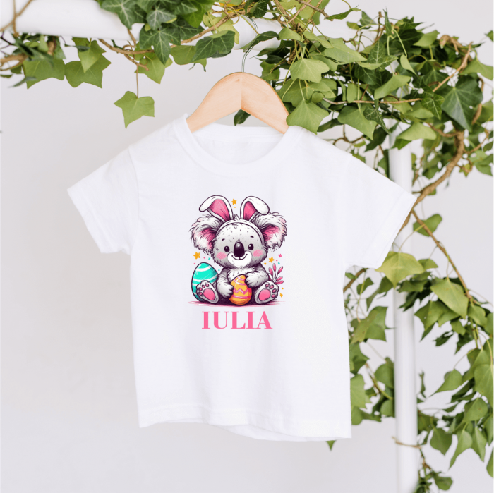 Tricou personalizat copil - Paște - Koala - Model fetiță [1]