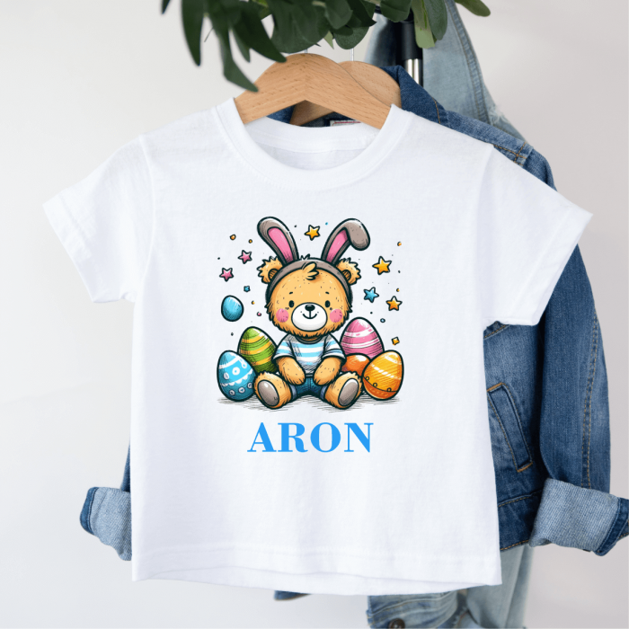 Tricou personalizat copil - Paște - Ursuleț - Model băiețel - M2 [1]