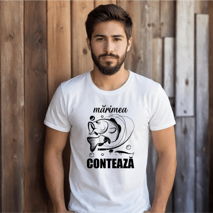 Tricou personalizat pescar - Mărimea contează [1]