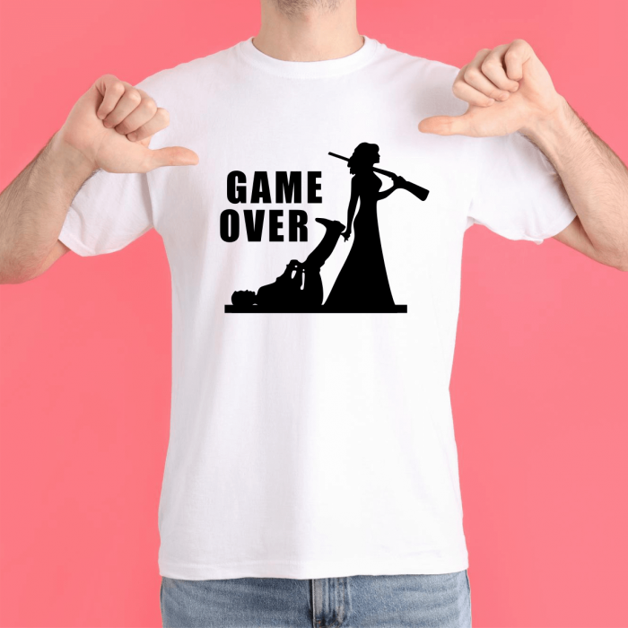 Tricou personalizat petrecerea burlacilor - Mire - Game Over - M6 [1]