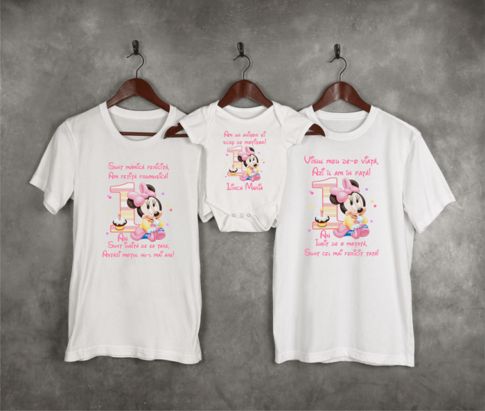 Tricouri personalizate aniversare 1 an - Baby Minnie - Model 1 [1]