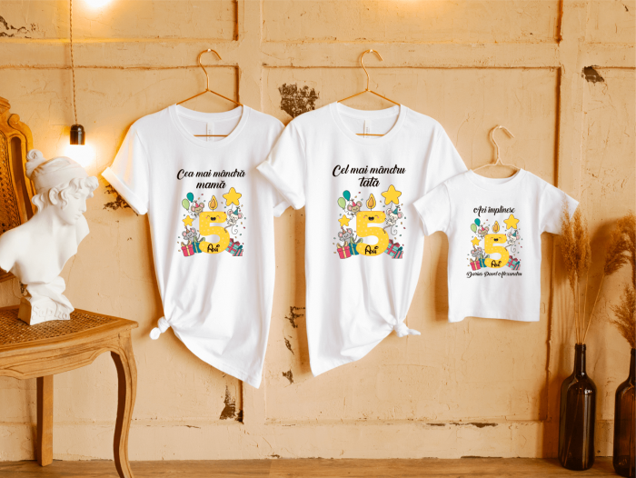 Tricouri personalizate - Cel mai fericit tătic - Cea mai fericită mămică - Model 2 [1]