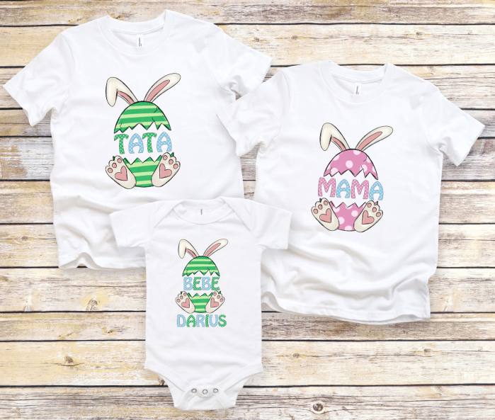 Tricouri personalizate familie - Mama - Tata - Bebe - Model băiat [1]