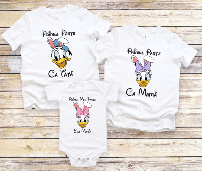 Tricouri personalizate familie - Primul Paște ca mamă - ca tată - Model fetiță - 4 [1]
