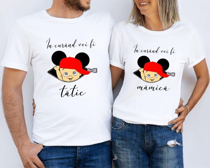 Tricouri personalizate - În curând voi fi tătic - mămică(model băiețel) [1]