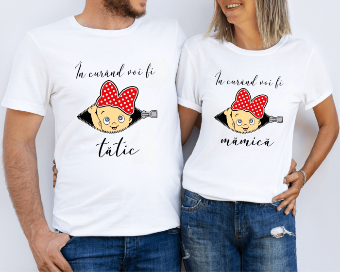 Tricouri personalizate - În curând voi fi tătic - mămică(model fetiță) [1]