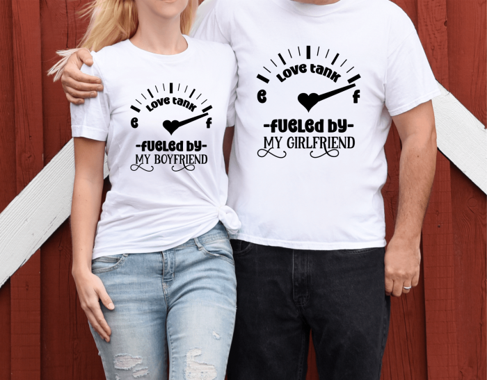 Set tricouri personalizate pentru cuplu - Fueled by My boyfriend - My girlfriend [1]