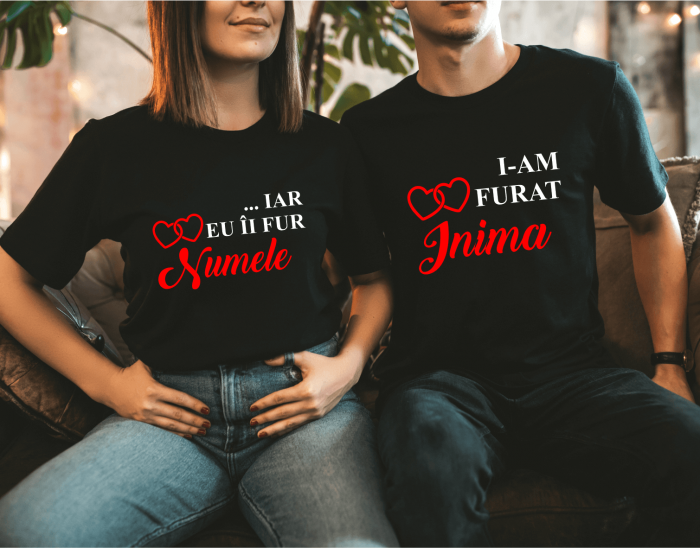 Set tricouri personalizate pentru cuplu - I-am furat Inima - Numele [1]