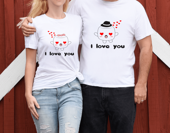Set tricouri personalizate pentru cuplu - I love you [1]