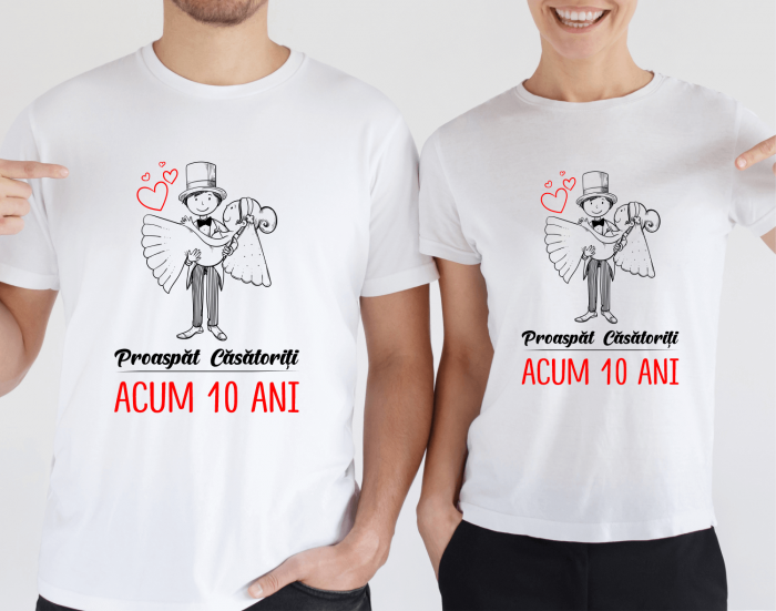 Set tricouri personalizate pentru cuplu - Proaspăt căsătoriți [1]