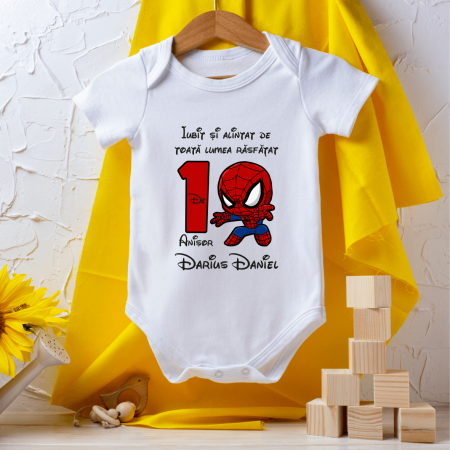 Body-uri aniversare 1 an - Body personalizat Aniversare 1 an - Spiderman