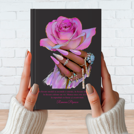 Alte cadouri personalizate - Agendă nedatată personalizată cu nume și mesaj - Nails - M3