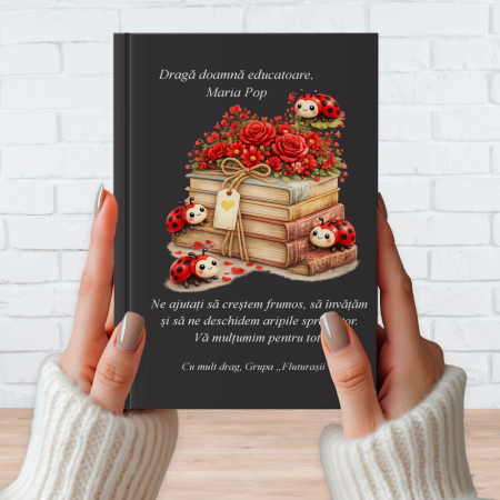 Alte cadouri personalizate - Agenda personalizată nedatată A5 - Educatoare - Grupa Buburuzelor