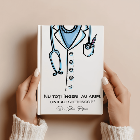 Agende personalizate - Agendă personalizată albă - Pentru doctor - M1
