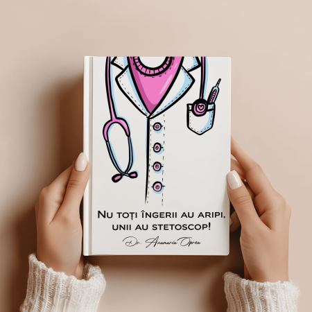 Alte cadouri personalizate - Agendă personalizată albă - Pentru doctor - M2