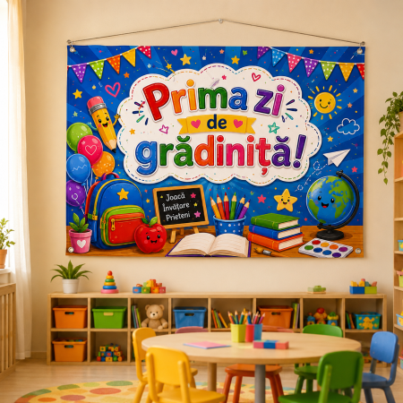 Bannere personalizate - Banner personalizat - Prima zi de grădiniță - Model 1