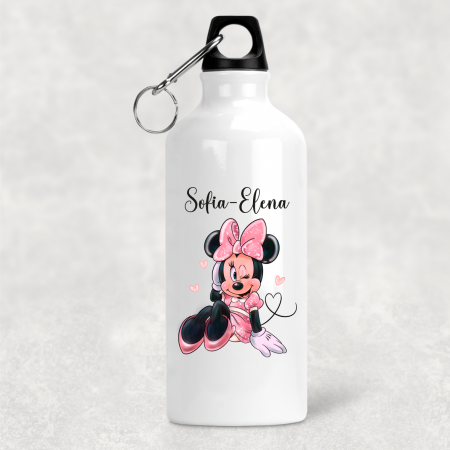 Bidoane de apă - Bidon de apă personalizat - Minnie - Pink - Nume