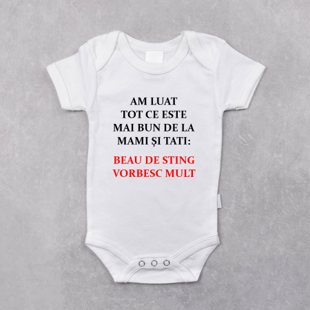 Body-uri - Body personalizat cu mesaj amuzant - Beau de sting - Vorbesc mult