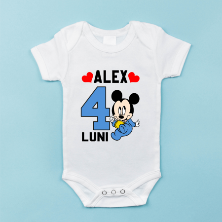 Body-uri - Body personalizat - Baby Mickey - Nume - Vârstă