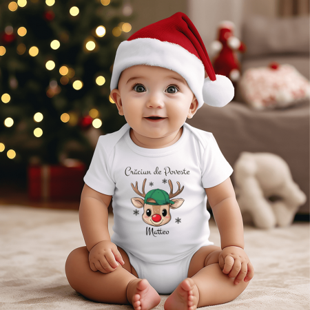 Cadouri de Sărbători - Body personalizat - Crăciun de Poveste - Nume - Model băiat
