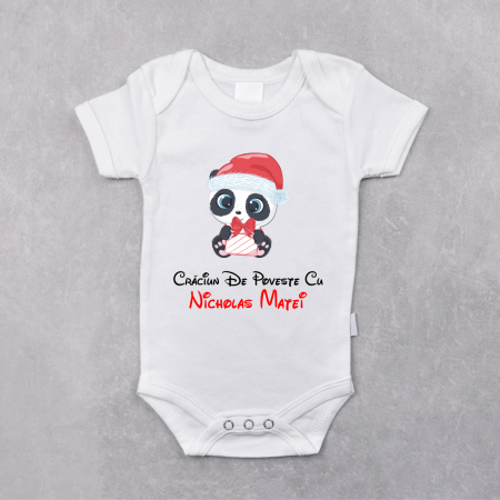 Body-uri bebe personalizate - Body personalizat - Crăciun de Poveste - Nume - Ursuleț
